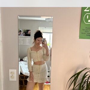 Urban Outfitters Cream Floral Dress